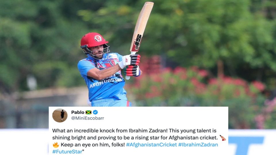 Twitter reactions: Ibrahim Zadran propels Afghanistan to their highest-ever successful ODI run chase against Sri Lanka