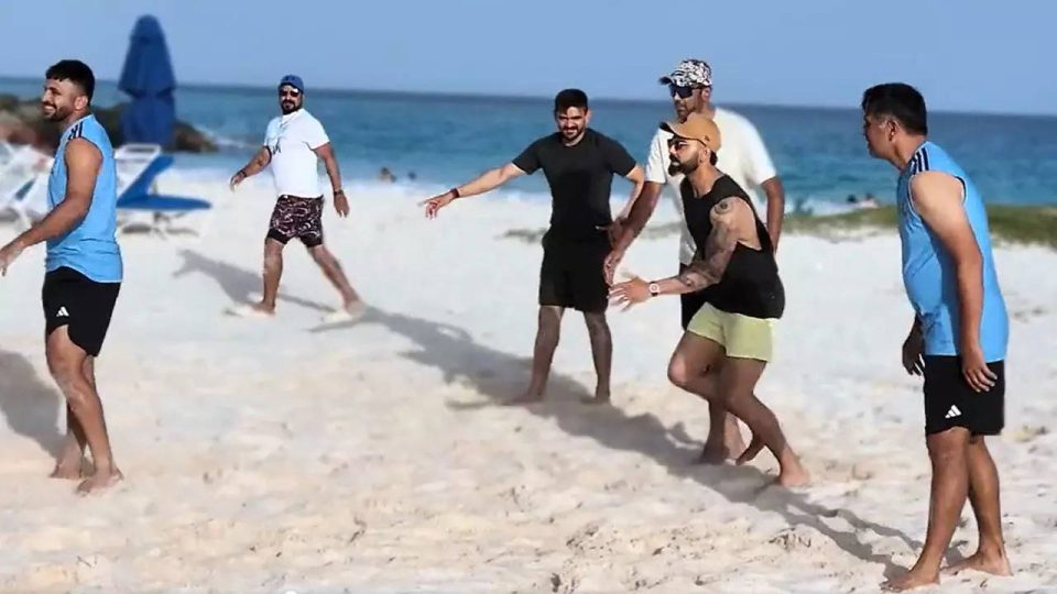 Watch: Team India players enjoy beach volleyball after arriving in the Caribbean