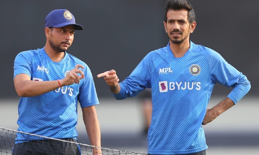 Kuldeep Yadav and Yuzvendra Chahal of India during the West Indies team practice session held at the Narendra Modi Stadium in Ahmedabad on the 4th February 2022

Photo by Pankaj Nangia / Sportzpics for BCCI