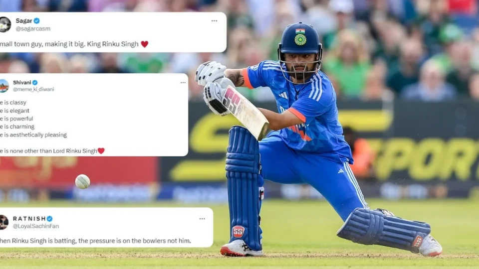 ‘Small town guy, making it big’: Fans heap praises on Rinku Singh after his fiery cameo against Ireland in the 2nd T20I