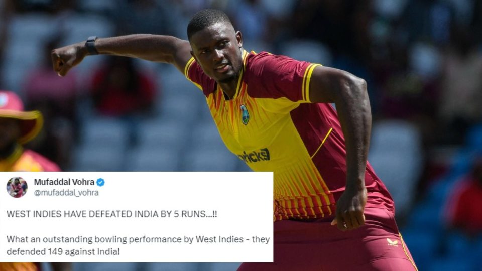 Twitter reactions: Jason Holder sizzles as West Indies pip India in a thrilling first T20I