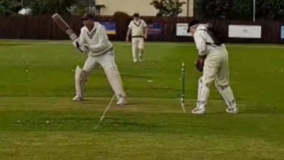 Watch: 83-year-old cricketer plays with oxygen cylinder on his back