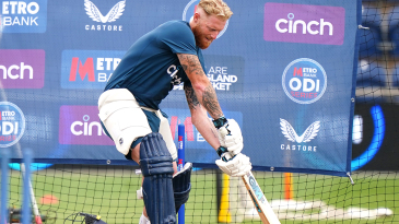England's Ben Stokes batting during a nets session at Sophia Gardens, Cardiff. Picture date: Thursday September 7, 2023. (Photo by Zac Goodwin/PA Images via Getty Images)