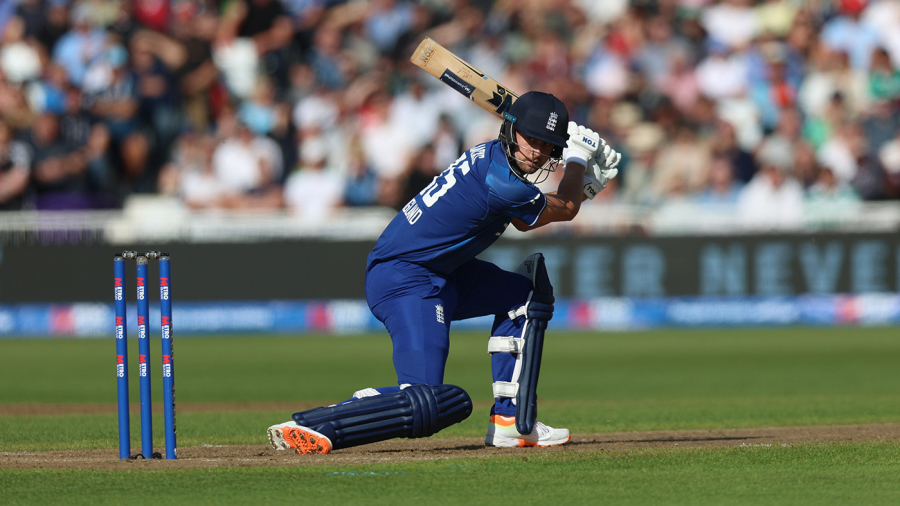 NOTTINGHAM, ENGLAND - SEPTEMBER 23: Will Jacks of England bats during the 2nd Metro Bank ODI match between England and Ireland at Trent Bridge on September 23, 2023 in Nottingham, England. (Photo by Nathan Stirk/Getty Images)